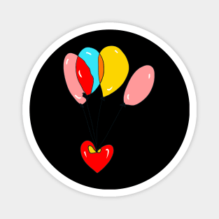 Balloons and Heart Magnet
